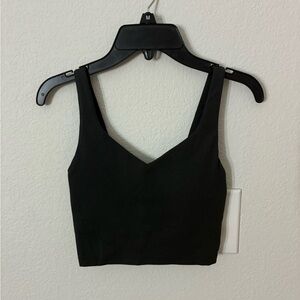 OFFLINE by Aerie Real Me Black Longline Sports Bra Crop Top XXS